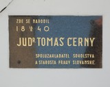 Pamìtní deska - JUDr. Tomáš Èerný - èinovník Sokola aj.