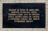 Pamìtní deska - vpád Sasù 16. 8. 1634