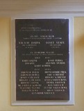 Pamìtní deska Sokolùm uvnitø budovy