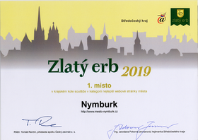 Pamětní list - památka roku 2014 Zlatý erb 2019