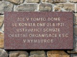 Pamětní deska - ustavující schůze KSČ