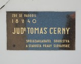 Pamětní deska - JUDr. Tomáš Černý - činovník Sokola aj.