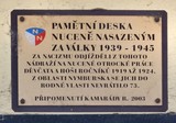 Pamìtní deska nucenì nasazeným za II. svìtové války 1939-1945